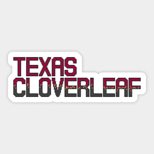 Texas Cloverleaf pixel art Sticker